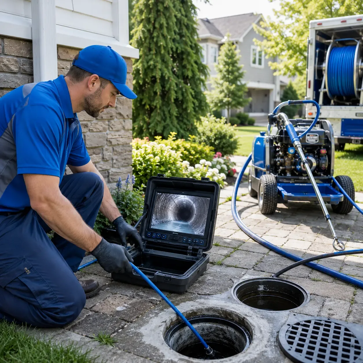 Outdoor drain cleaning professionals serving New London, OH